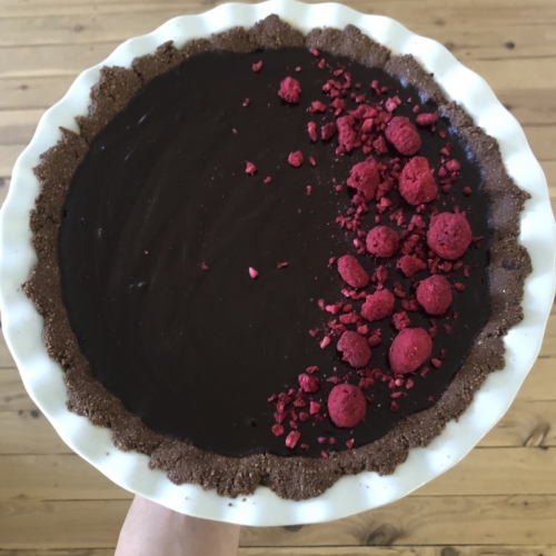 Dark Choc Hazelnut Tart